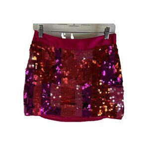 Vintage Y2K Express Sequin Embellished Mini Micro Skirt Rave Festival